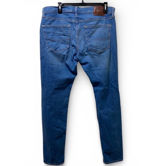 Hollister Epic Flex Super Skinny Jeans Mens 34x32 Blue Distressed Ripped - Picture 2 of 14